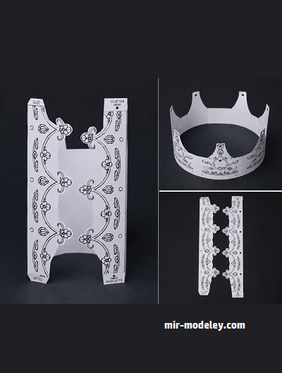№18140 - Корона королевы / Queen's Crown (PaperToys) из бумаги