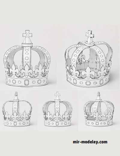 №18123 - Королевская корона / King's Crown (PaperToys) из бумаги