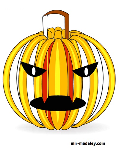 №18116 - Светильник Джека / Jack-O-Lantern (PaperToys) из бумаги