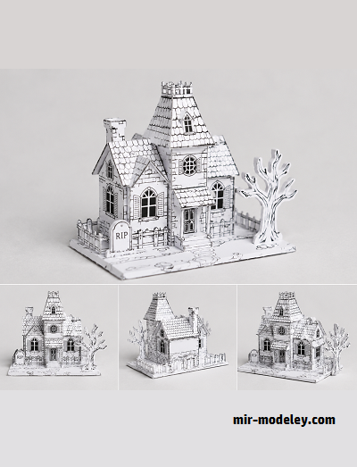 №18110 - Дом с привидениями / Haunted House (PaperToys) из бумаги