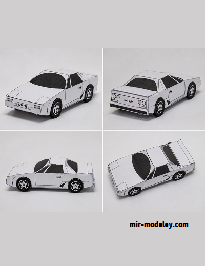№18100 - Электромобиль / Electric Vehicle (PaperToys) из бумаги