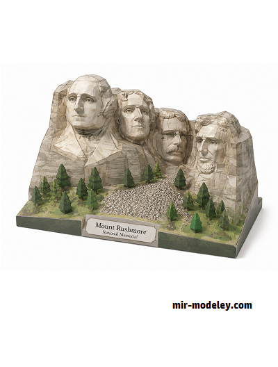 №18128 - Гора Рашмор / Mount Rushmore (PaperToys) из бумаги