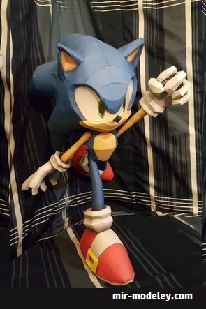 №18207 - Sonic the Hedgehog 25th Anniversary Special pt.3 - Modern Sonic (Sabi96) из бумаги