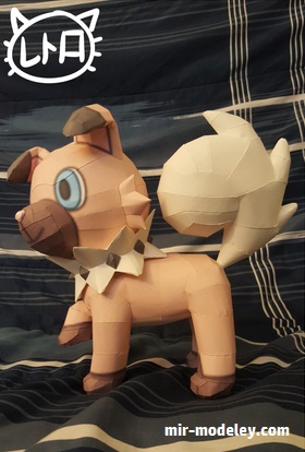 №18204 - Rockruff - Pokemon (Sabi96) из бумаги