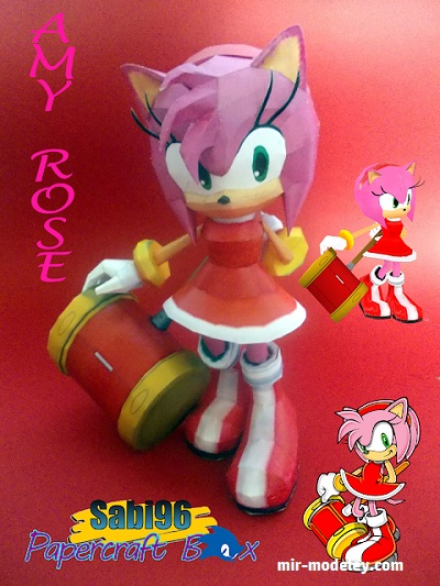 №18255 - Sonic Adventure 2 Special Pt.3 - Amy Rose (Sabi96) из бумаги