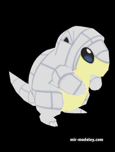№18192 - Alolan Sandshrew - Pokemon (Sabi96) из бумаги