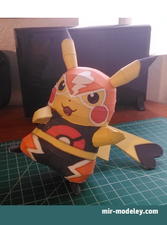 №18199 - Pikachu Libre - Pokemon (Sabi96) из бумаги