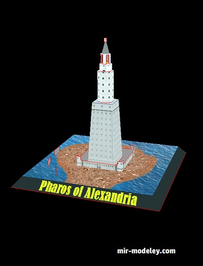 №18230 - Seven Wonders of the Ancient World Pt.7 - Pharos of Alexandria (Sabi96) из бумаги