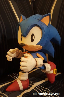 №18210 - Sonic the Hedgehog 25th Anniversary Special pt.1 - Classic Sonic (Sabi96) из бумаги