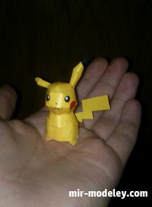 №18261 - Mini Pikachu - Pokemon (Sabi96) из бумаги