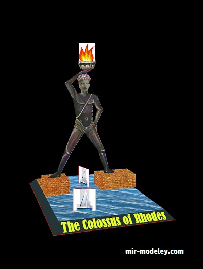 №18231 - Seven Wonders of the Ancient World Pt.6 - The Colossus of Rhodes (Sabi96) из бумаги