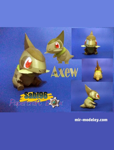 №18229 - Axew - Pokemon (Sabi96) из бумаги