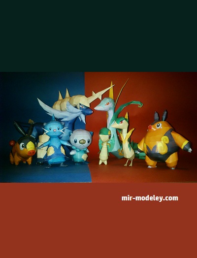 №18267 - Serperior - Pokemon (Sabi96) из бумаги