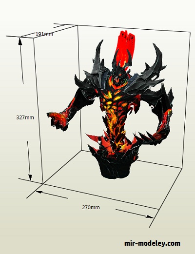 №18197 - Shadow Fiend - Arcana (Sabi96) из бумаги