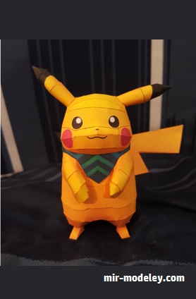 №18205 - Mystery Dungeon Pikachu - Pokemon (Sabi96) из бумаги