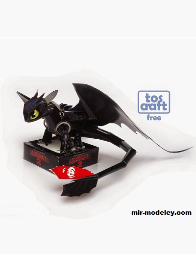 №18316 - Toothless (Tos Craft) из бумаги