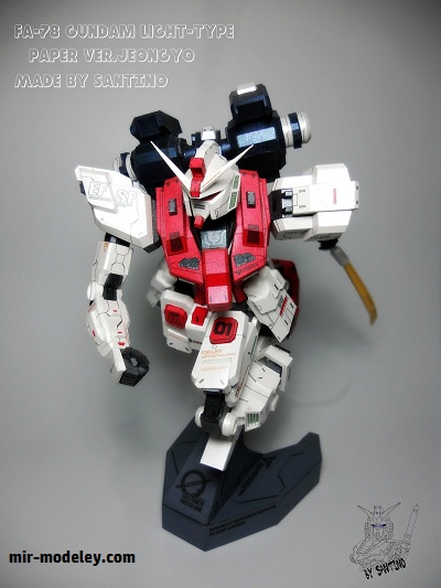 №18278 - FA-78-Gundam-Light-Type (Santino) из бумаги