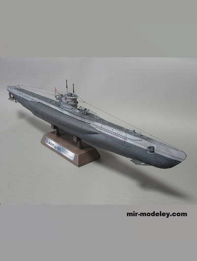 №18338 - Подводная лодка типа VII-C [Udon's Factory] из бумаги