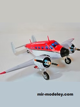 №18374 - Beechcraft Model 18 [Propeller Factory] из бумаги