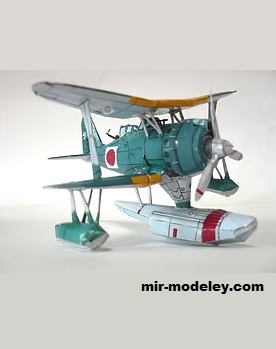 №18376 - Mitsubishi F1M [Propeller Factory] из бумаги
