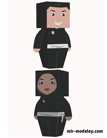 №18286 - ИНДОНЕЗИЙСКИЙ ПЕНЧАК СИЛАТ / PENCAK SILAT INDONESIA (ZRP Papercraft) из бумаги
