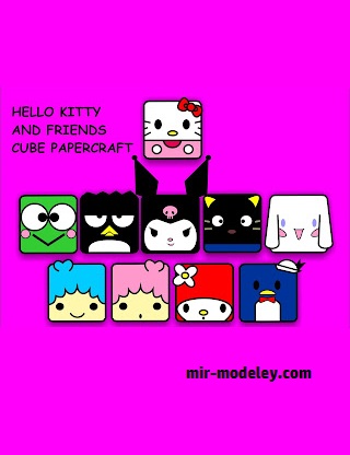 №18312 - Hello Kitty and Friends (ZRP Papercraft) из бумаги