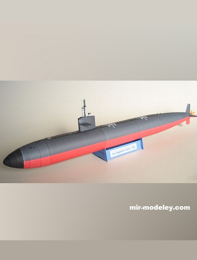 №18337 - Подводная лодка типа Лос-Анджелес [Udon's Factory] из бумаги