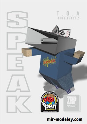 №18292 - T.O.A ( TO OTHER ARGUES ) ORIGINAL CHARACTER (ZRP Papercraft) из бумаги