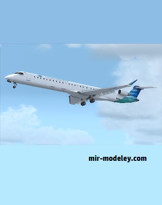 №18282 - Bombardier CRJ 1000 NextGen Garuda Indonesia (ZRP Papercraft) из бумаги