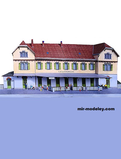 №18458 - Bahnhof in Leutkirch [Wediul] из бумаги