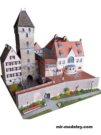 №18441 - Metzgerturm / schiefer Turm in Ulm/Donau [Wediul] из бумаги