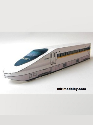 №18424 - Локомотив Hikari Rail Star электропоезда серии N700 сети Синкансэн [West Japan Railway] из бумаги