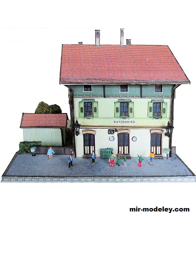 №18476 - ehemaliger Bahnhof Ratzenried bei Wangen/Allgäu [Wediul] из бумаги