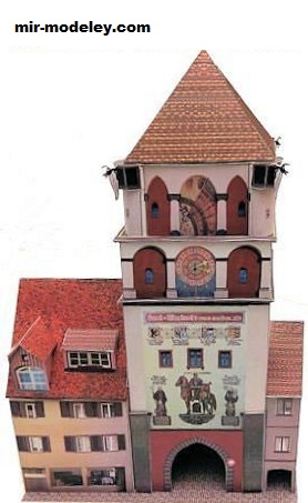№18429 - Lindauer Tor / Martinstor in Wangen/Allgäu [Wediul] из бумаги