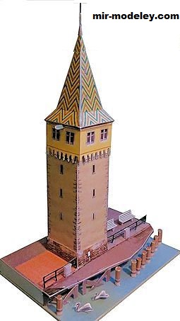 №18434 - Mangturm / alter Leuchtturm Lindau/Bodensee [Wediul] из бумаги