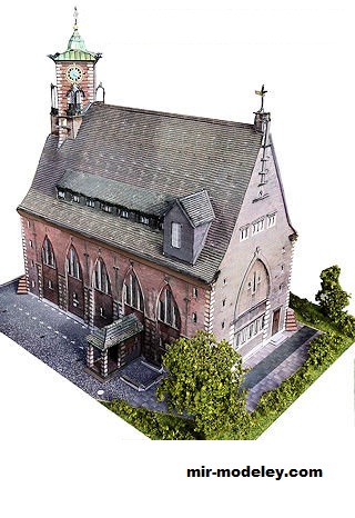 №18448 - Martin-Luther-Kirche in Ulm/Donau [Wediul] из бумаги