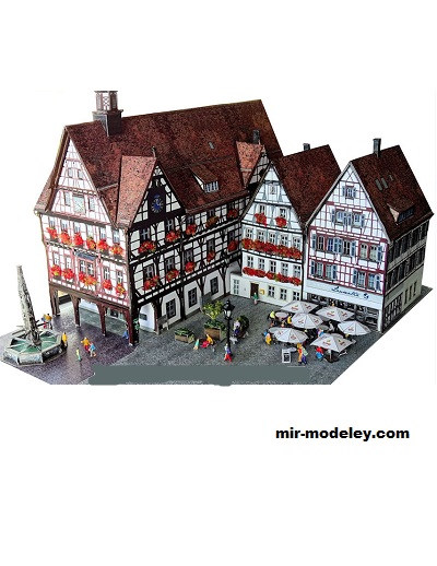 №18468 - Rathaus-Enseble Bad Urach [Wediul] из бумаги