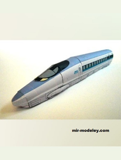 №18423 - Локомотив электропоезда серии 500 сети Синкансэн [West Japan Railway] из бумаги
