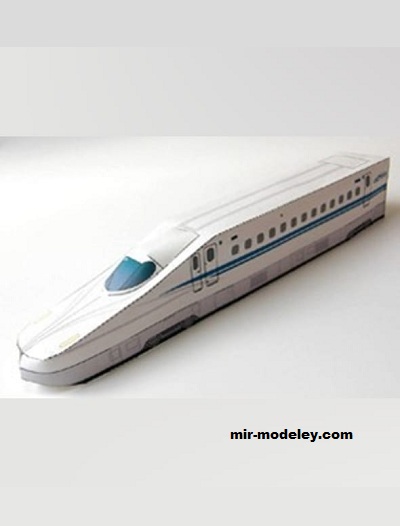 №18425 - Локомотив Nozomi электропоезда серии N700 сети Синкансэн [West Japan Railway] из бумаги