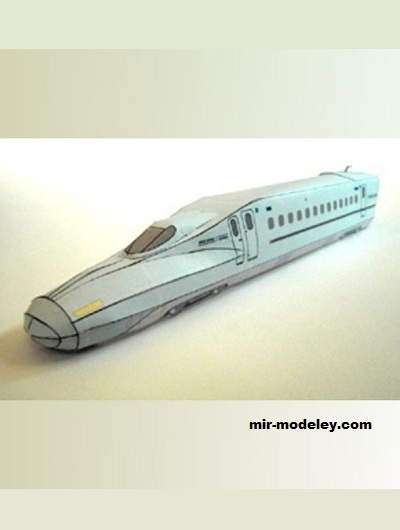 №18426 - Локомотив Mizuho электропоезда серии N700 сети Синкансэн [West Japan Railway] из бумаги