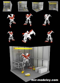 №18379 - Zephyranthes Chronicles: PG GP01/Fb Diorama [Propeller Factory] из бумаги