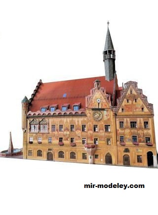 №18437 - Rathaus in Ulm/Donau [Wediul] из бумаги