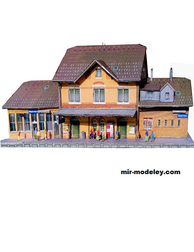 №18449 - Bahnhof in Wangen/Allgäu [Wediul] из бумаги