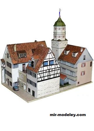 №18432 - Pulverturm-Areal in Wangen/Allgäu [Wediul] из бумаги