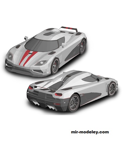 №18522 - Автомобиль Koenigsegg Agera R [Wongday] из бумаги