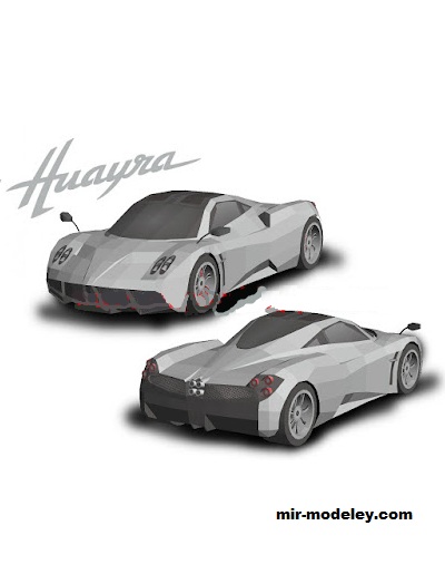 №18520 - Автомобиль Pagani Huayra [Wongday] из бумаги