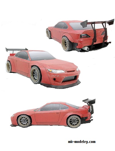 №18556 - Автомобиль Nissan Silvia S15 [Wongday] из бумаги