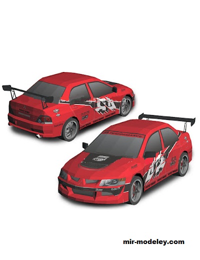 №18531 - Автомобиль Mitsubishi Evo IX [Wongday] из бумаги