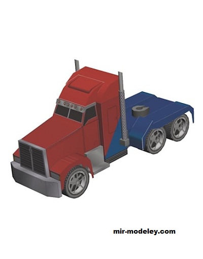 №18498 - Трансформер Оптимус Прайм Peterbilt 379 [Wongday] из бумаги