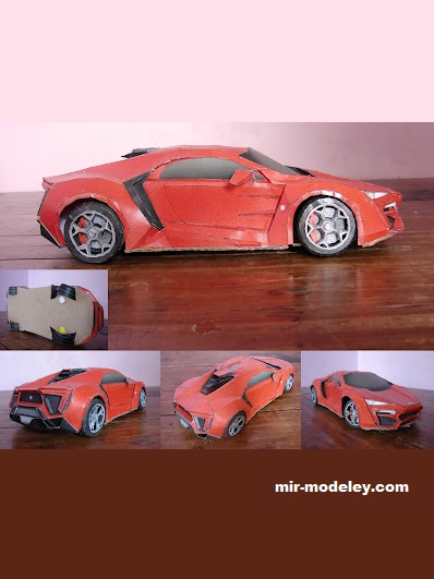 №18519 - Автомобиль Lykan Hypersport [Wongday] из бумаги